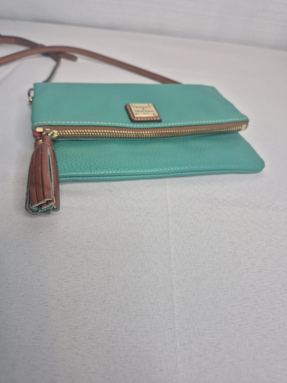 Dooney & Bourke Teal Leather Crossbody Bag NWOT